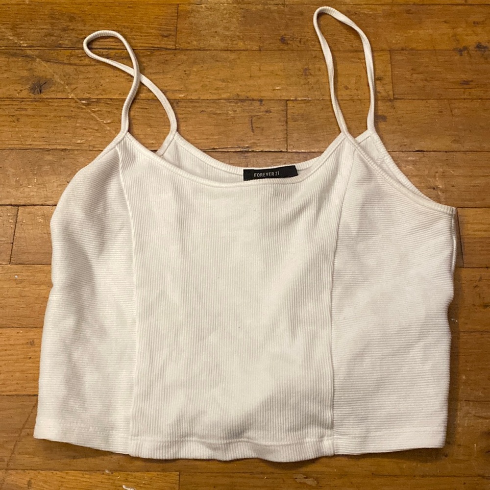 Forever 21 white tank top size large
